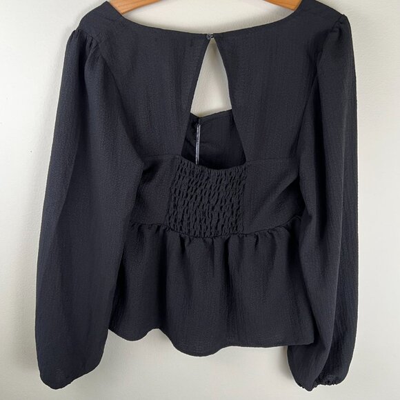 Sanctuary Open Back Peplum Blouse - Picture 6 of 7